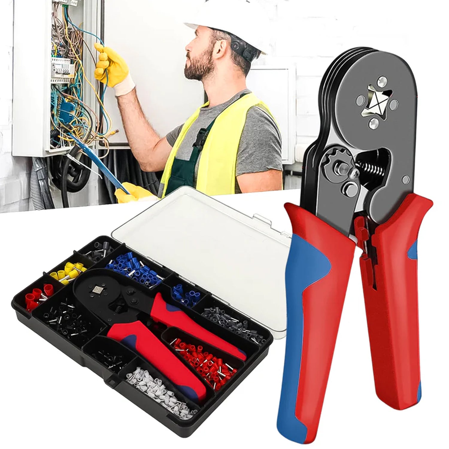 Approx 1200 Piece Ferrule Crimping Tool Kit Set Approx 1200 Piece Ferrule Crimping Tool Kit Set